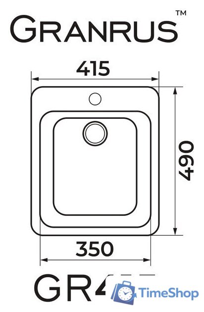 Кухонная мойка Granrus GR-415 (темно-серый) - Изображение №2 — Интернет-магазин Time-Shop