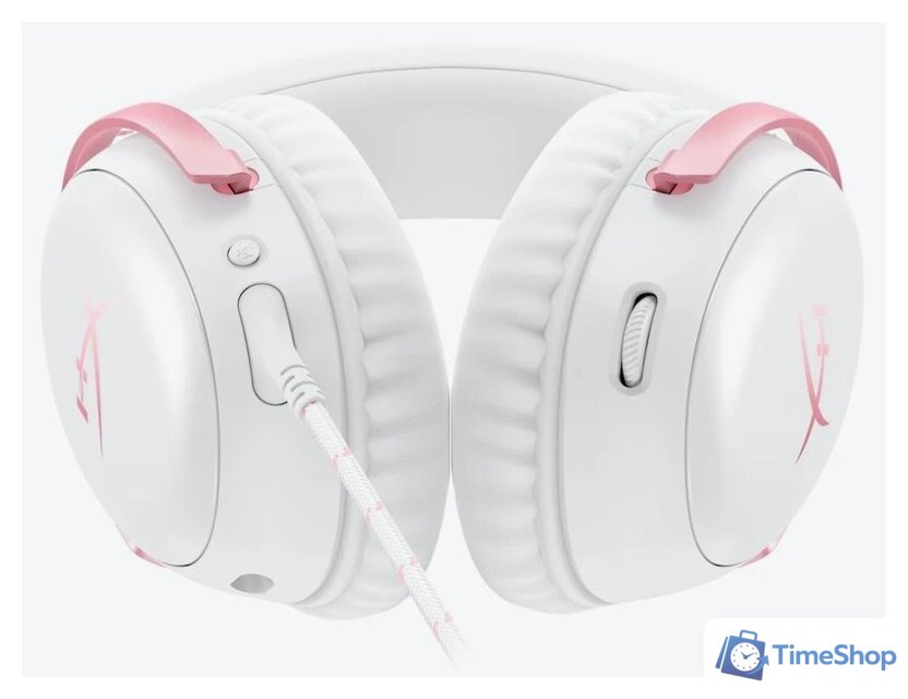 Наушники HyperX Cloud III (белый/розовый) - Изображение №6 — Интернет-магазин Time-Shop