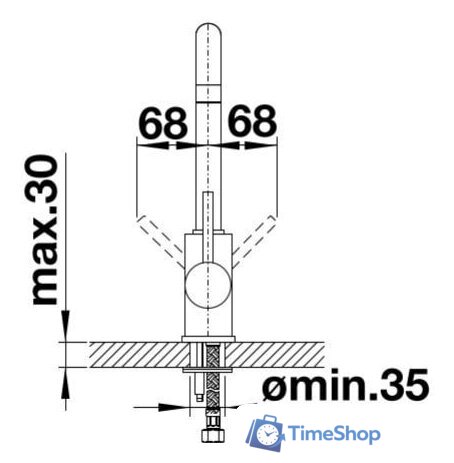 Смеситель Blanco Mili (черный) - Изображение №4 — Интернет-магазин Time-Shop