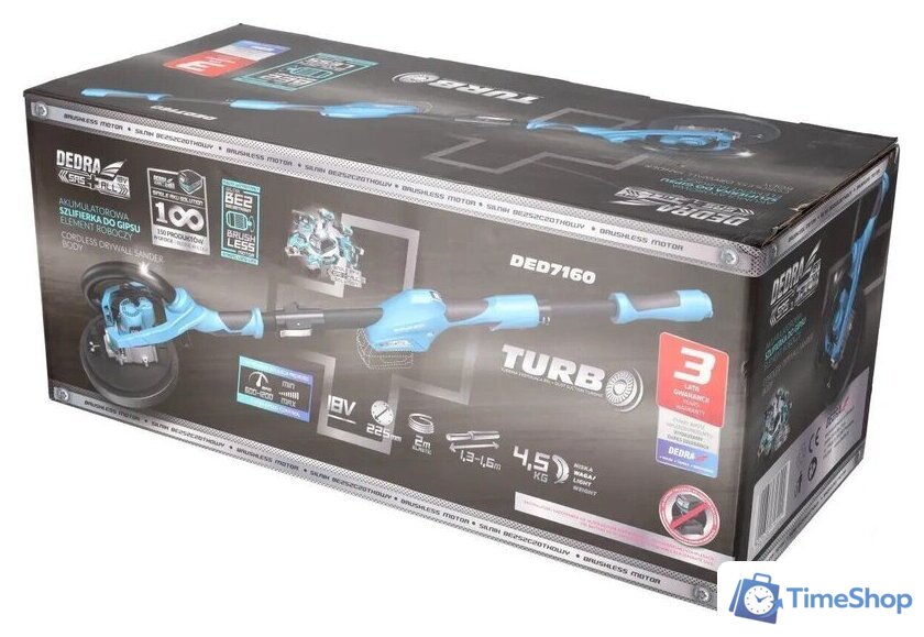 Шлифмашина для стен и потолков Dedra DED7160 (без АКБ) - Изображение №13 — Интернет-магазин Time-Shop