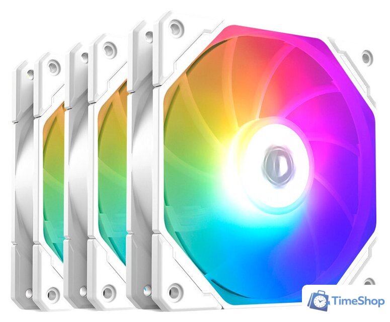 Комплект вентиляторов для корпуса ID-Cooling TF-12025-PRO-ARGB Trio White - Изображение №1 — Интернет-магазин Time-Shop
