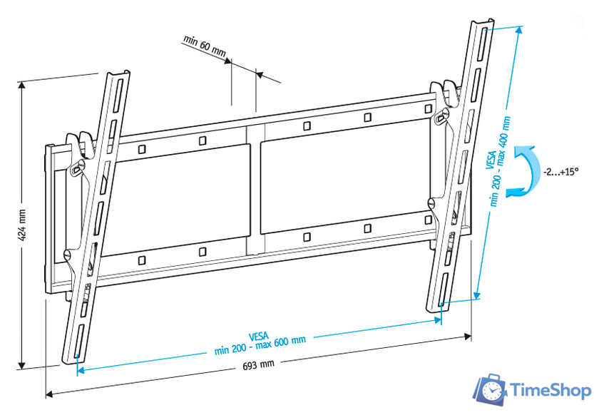 Кронштейн для телевизора Holder LCD-T6606 - Изображение №2 — Интернет-магазин Time-Shop
