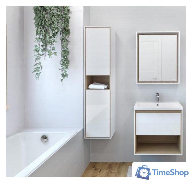  Cersanit Шкаф-полупенал Louna SP-SL-LOU/Wh - Изображение №1 — Интернет-магазин Time-Shop
