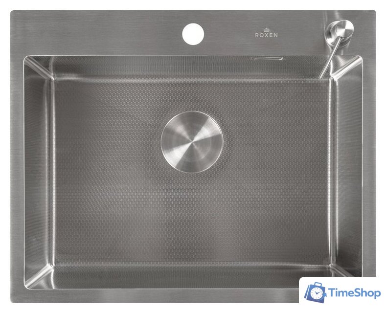 Кухонная мойка Roxen Snake 560220-60-S сатин/текстурная поверхность (с коландером и дозатором) - Изображение №8 — Интернет-магазин Time-Shop