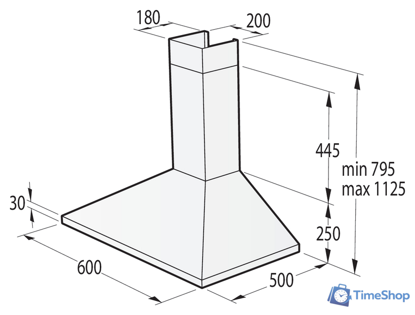 Кухонная вытяжка Gorenje WHC63CLB - Изображение №6 — Интернет-магазин Time-Shop