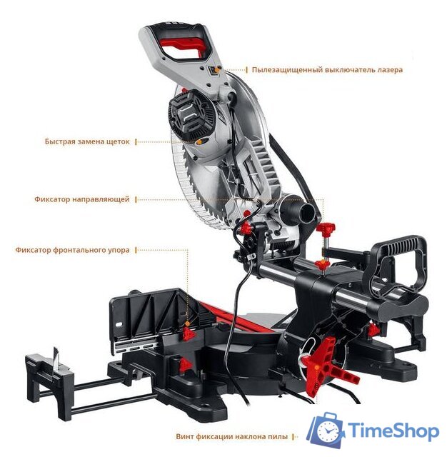 Торцовочная пила Зубр ЗПТ-305-1800 ПЛ - Изображение №6 — Интернет-магазин Time-Shop