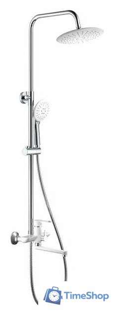 Душевая система  Haiba HB24557-8 (белый, хром) - Изображение №1 — Интернет-магазин Time-Shop