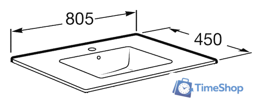 Умывальник Roca Debba (Victoria-N) 80.5x45 [32799C000] - Изображение №7 — Интернет-магазин Time-Shop