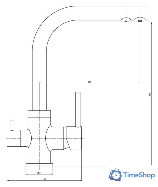 Смеситель Lauter Ellipse 21AM331-401 - Изображение №2 — Интернет-магазин Time-Shop