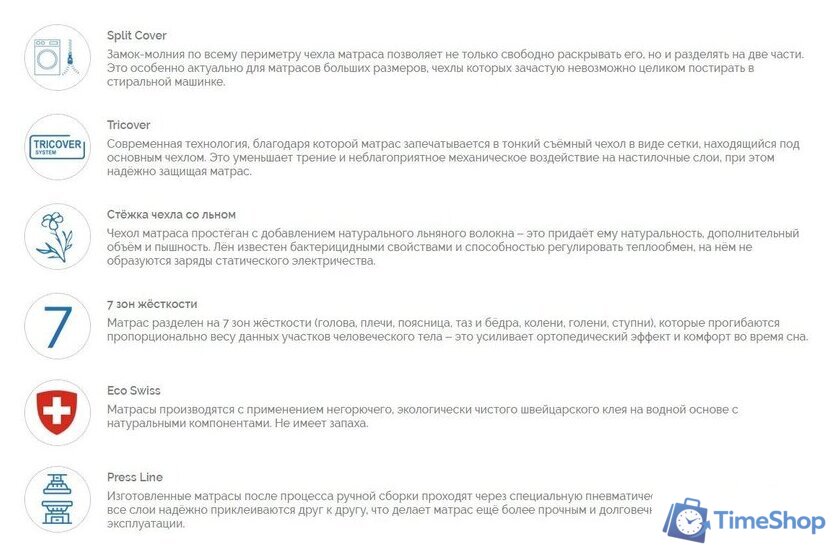 Матрас Elmax Матильда 140x195 - Изображение №4 — Интернет-магазин Time-Shop