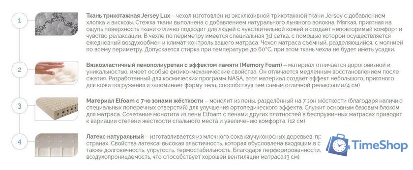 Матрас Elmax Матильда 140x195 - Изображение №3 — Интернет-магазин Time-Shop