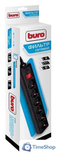 Сетевой фильтр Buro 600SH-3-B - Изображение №3 — Интернет-магазин Time-Shop