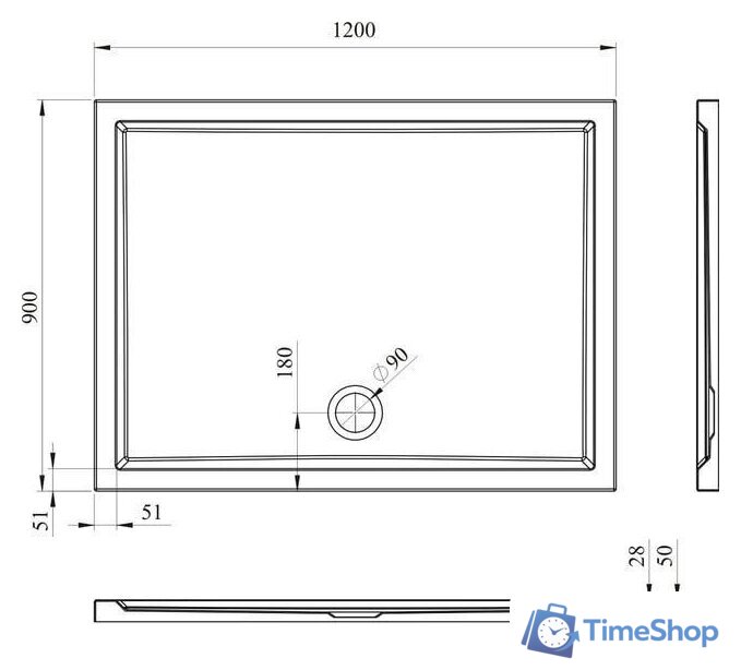 Душевой поддон Lavinia Boho One 37018120 120х90 - Изображение №7 — Интернет-магазин Time-Shop