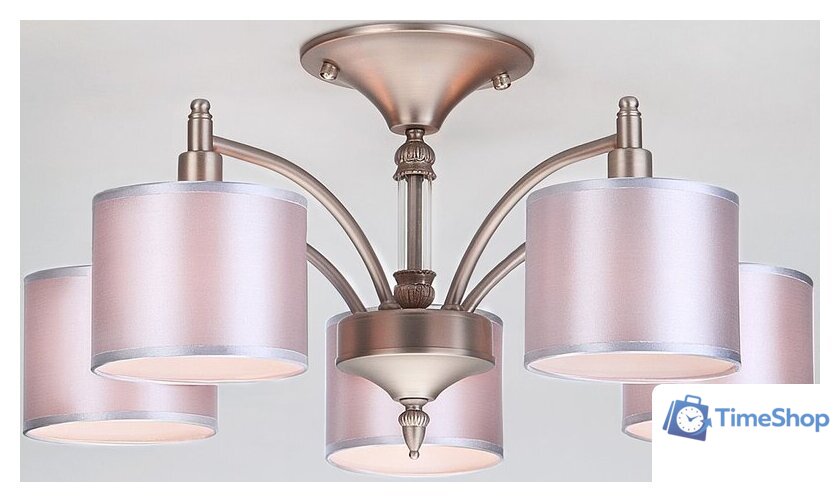 Припотолочная люстра Евросвет 60080/5 (никель) - Изображение №1 — Интернет-магазин Time-Shop