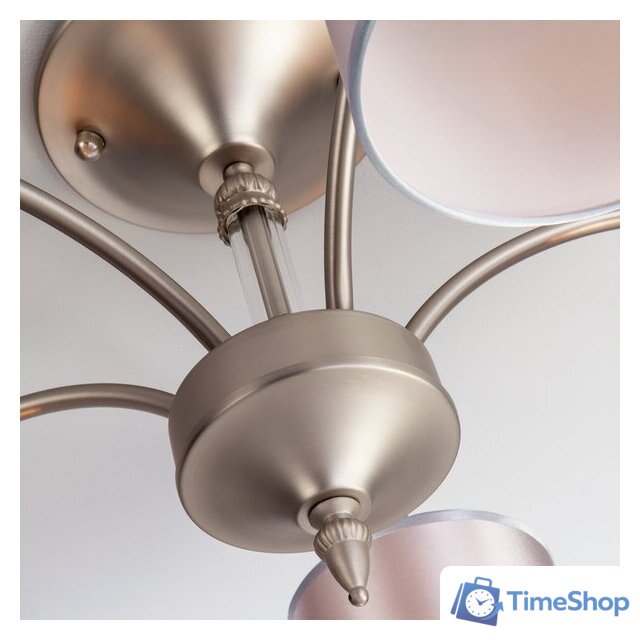 Припотолочная люстра Евросвет 60080/5 (никель) - Изображение №5 — Интернет-магазин Time-Shop