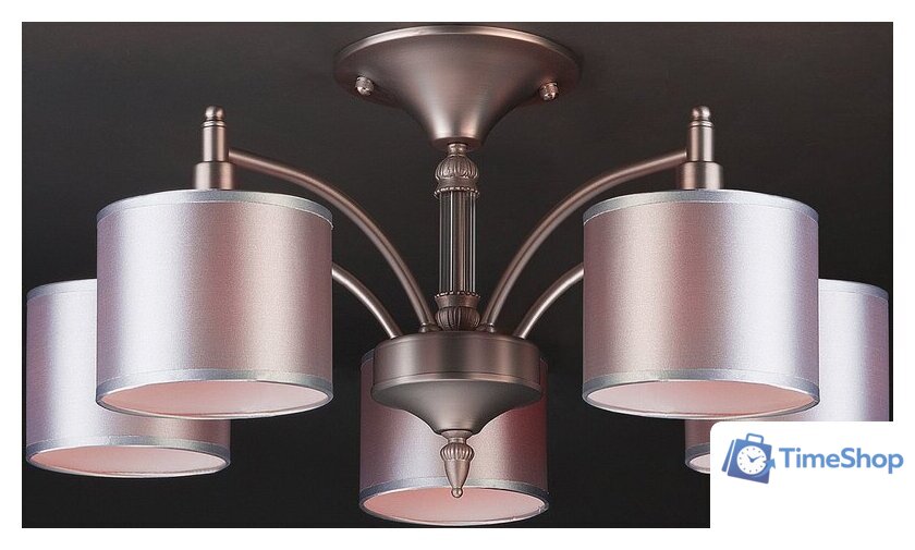 Припотолочная люстра Евросвет 60080/5 (никель) - Изображение №2 — Интернет-магазин Time-Shop