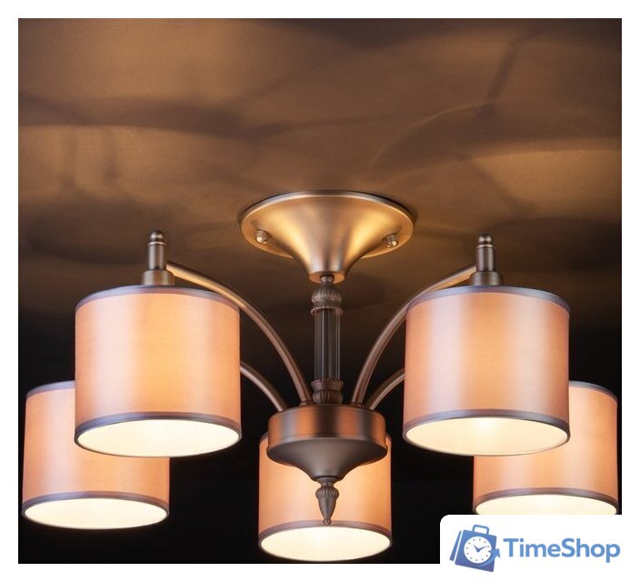 Припотолочная люстра Евросвет 60080/5 (никель) - Изображение №3 — Интернет-магазин Time-Shop