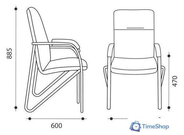 Офисный стул Helmi Самба HL-F03 344614 (металл алюминий/экокожа/бежевый/бук BOX2) - Изображение №3 — Интернет-магазин Time-Shop