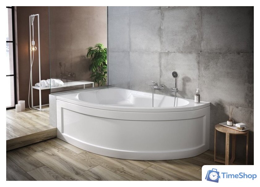 Ванна Cersanit Kaliope 153x100 R 63442 (с ножками, экраном и сифоном Prime черный) - Изображение №4 — Интернет-магазин Time-Shop