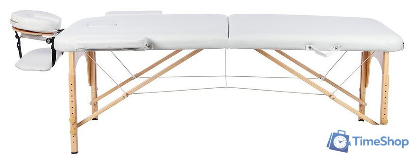 Массажный стол Atlas Sport складной 2-с 60 см деревянный (белый) - Изображение №2 — Интернет-магазин Time-Shop