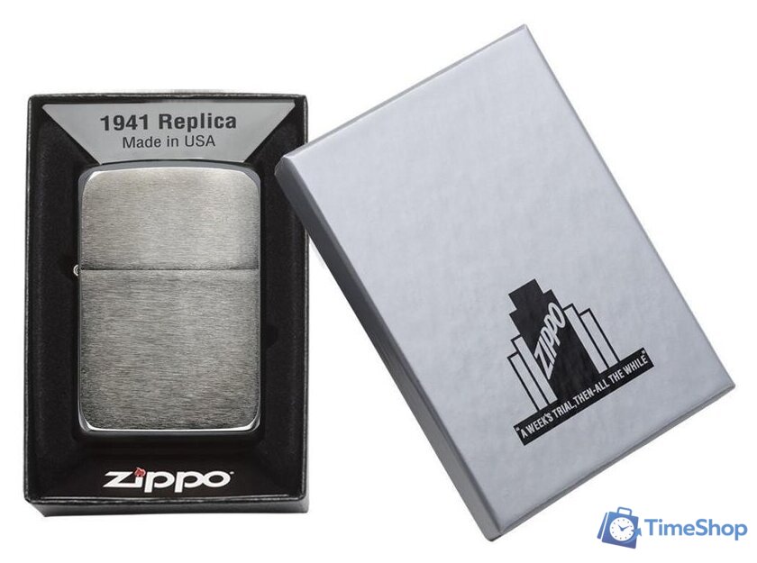 Зажигалка Zippo Black Ice 1941 Replica 24096-000003 - Изображение №4 — Интернет-магазин Time-Shop