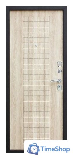 Металлическая дверь ЮрСталь Гарда 205x96 8мм (черный муар/белый ясень, правый) - Изображение №3 — Интернет-магазин Time-Shop