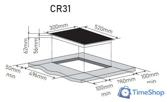 Варочная панель ZorG CR31 black - Изображение №2 — Интернет-магазин Time-Shop