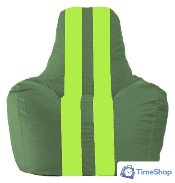 Кресло-мешок Flagman Спортинг С1.1-63 (тёмно-зелёный/салатовый) - Изображение №1 — Интернет-магазин Time-Shop