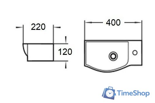Умывальник WeltWasser AISBACH 7940 MT-BL R - Изображение №2 — Интернет-магазин Time-Shop