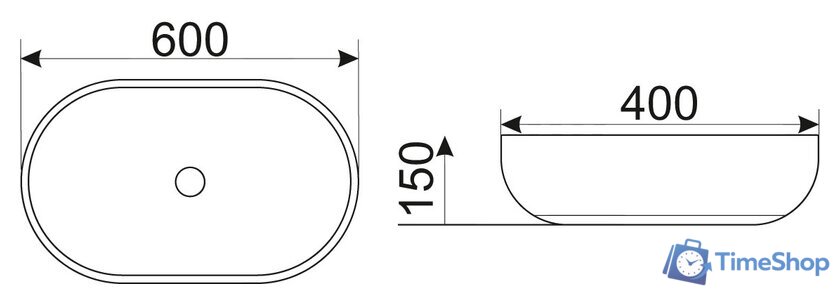 Умывальник CeramaLux N9026A - Изображение №2 — Интернет-магазин Time-Shop