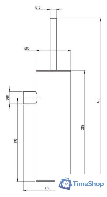 Ершик для унитаза Deante Round ADR 0721 - Изображение №2 — Интернет-магазин Time-Shop