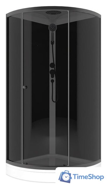 Душевая кабина Domani-Spa Simple 99 90x90 DS01Sm99LBT00.Gt-V1.2-Black - Изображение №1 — Интернет-магазин Time-Shop