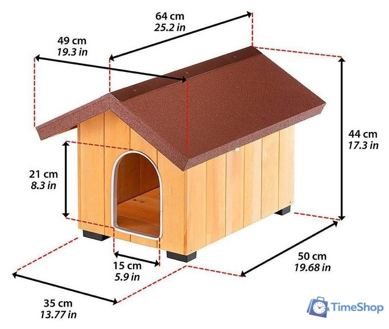 Будка Ferplast Domus Mini 87000000 - Изображение №6 — Интернет-магазин Time-Shop