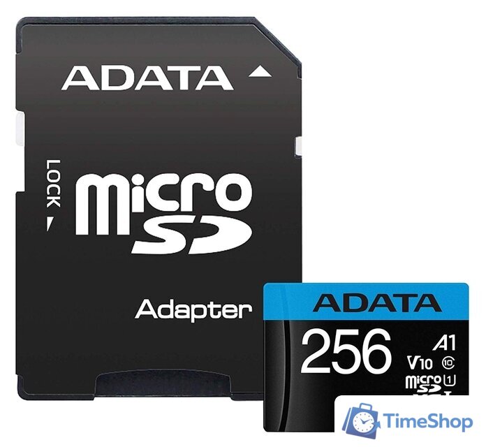 Карта памяти ADATA Premier AUSDX256GUICL10A1-RA1 microSDXC 256GB (с адаптером) - Изображение №1 — Интернет-магазин Time-Shop