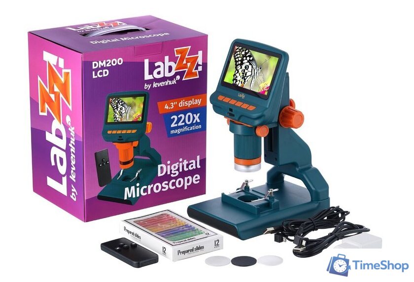 Детский микроскоп Levenhuk LabZZ DM200 LCD 76827 - Изображение №2 — Интернет-магазин Time-Shop