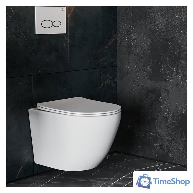 Унитаз подвесной Roxen Antares 530185-01 в комплекте с инсталляцией StounFix Dual Fresh 6 в 1 966181 (кнопка: бежевый) - Изображение №9 — Интернет-магазин Time-Shop