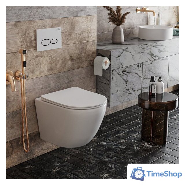 Унитаз подвесной Roxen Antares 530185-01 в комплекте с инсталляцией StounFix Dual Fresh 6 в 1 966181 (кнопка: бежевый) - Изображение №10 — Интернет-магазин Time-Shop