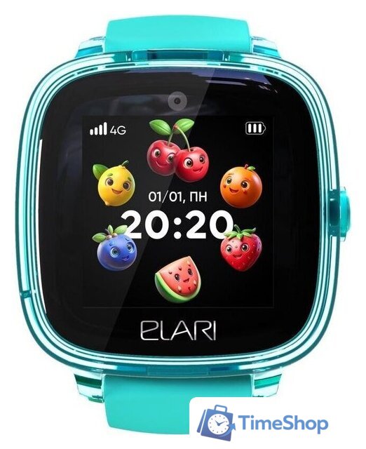 Детские умные часы Elari KidPhone Fresh 4G (бирюзовый) - Изображение №3 — Интернет-магазин Time-Shop