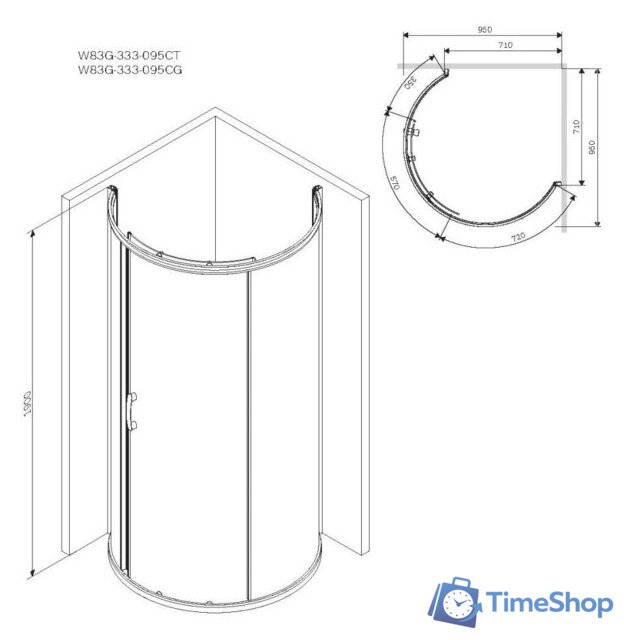 Душевой уголок AM.PM Like W83UG-333-095CG - Изображение №13 — Интернет-магазин Time-Shop