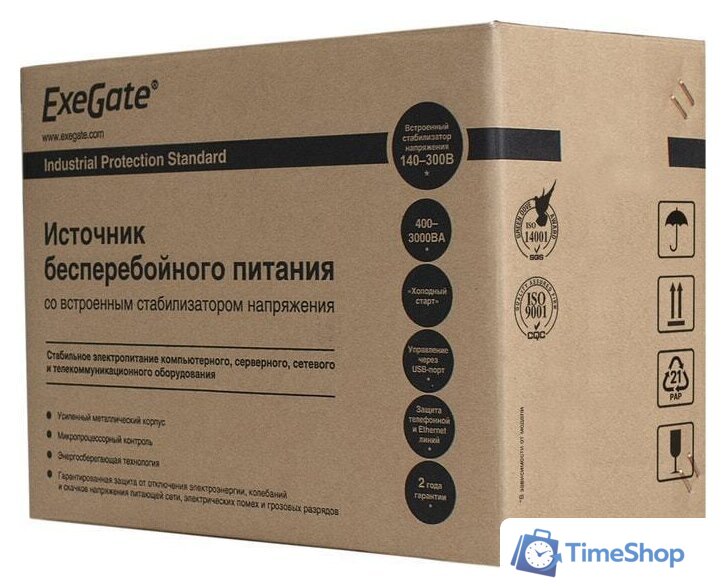 Источник бесперебойного питания ExeGate SpecialPro UNB-1500.LED.AVR.8C13.USB - Изображение №3 — Интернет-магазин Time-Shop
