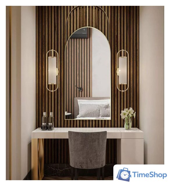 Зеркало EMZE 50x100 с УФ-окантовкой UV.ARC.50.100.AUR (золото) - Изображение №2 — Интернет-магазин Time-Shop