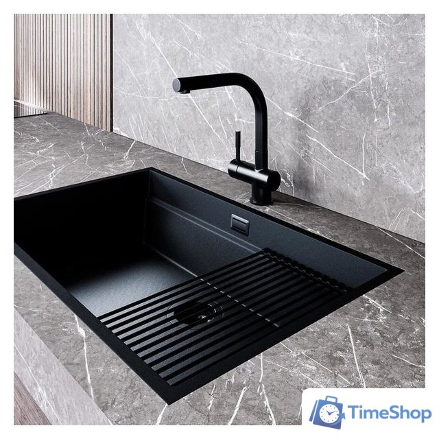 Кухонная мойка Globalo Miralio 80.1 Black/BL Mat - Изображение №8 — Интернет-магазин Time-Shop