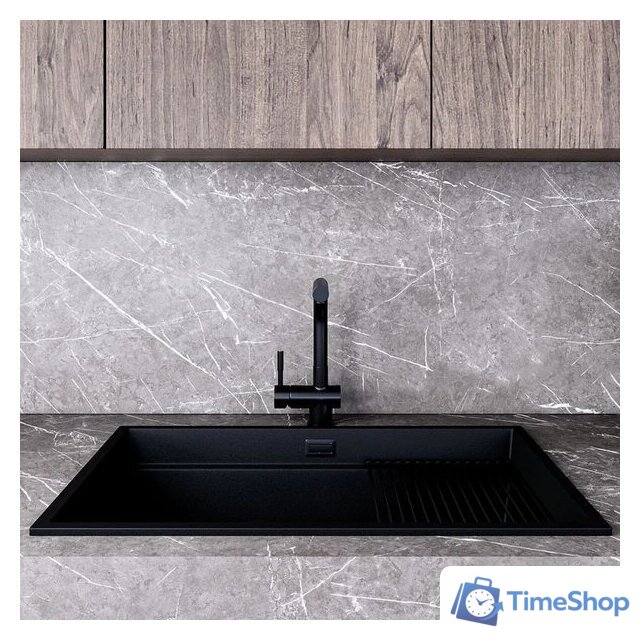 Кухонная мойка Globalo Miralio 80.1 Black/BL Mat - Изображение №2 — Интернет-магазин Time-Shop