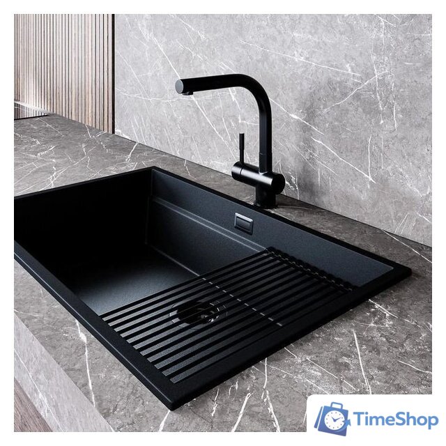 Кухонная мойка Globalo Miralio 80.1 Black/BL Mat - Изображение №6 — Интернет-магазин Time-Shop