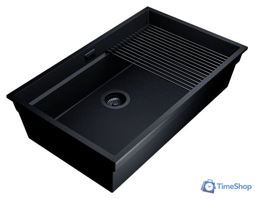 Кухонная мойка Globalo Miralio 80.1 Black/BL Mat - Изображение №7 — Интернет-магазин Time-Shop