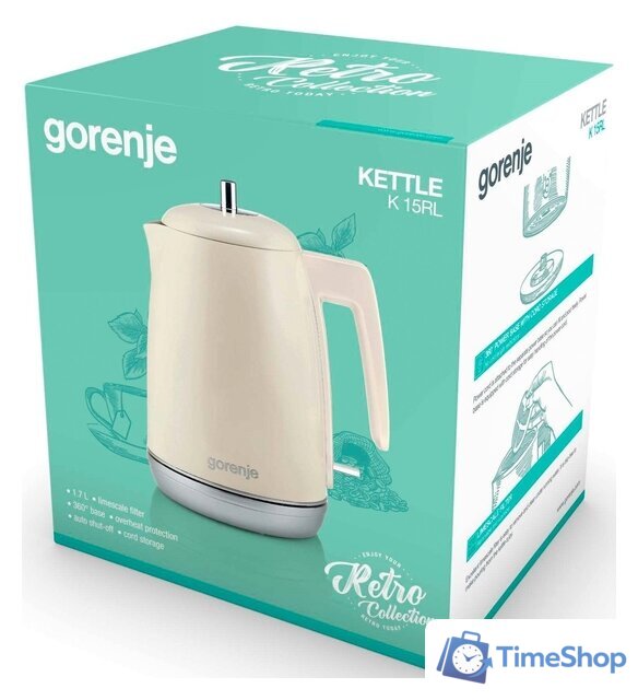 Электрический чайник Gorenje K15RL - Изображение №3 — Интернет-магазин Time-Shop