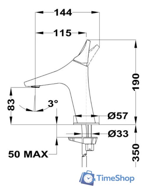 Смеситель TEKA Sense 913460200 - Изображение №2 — Интернет-магазин Time-Shop