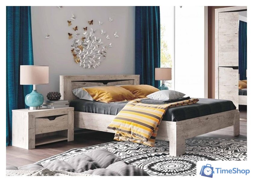 Кровать Мебельград Соренто с ортопедическим основанием 90x200 (дуб бонифаций/кофе структурный матовый) - Изображение №2 — Интернет-магазин Time-Shop