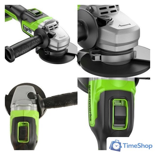 Угловая шлифмашина Greenworks GD24AG 3200207CUG (с 1-м АКБ) - Изображение №4 — Интернет-магазин Time-Shop