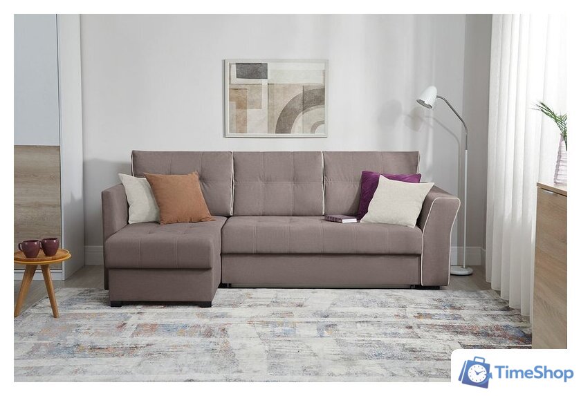 Угловой диван Mio Tesoro Камил 484 (левый, 1095 серо-коричневый) - Изображение №12 — Интернет-магазин Time-Shop